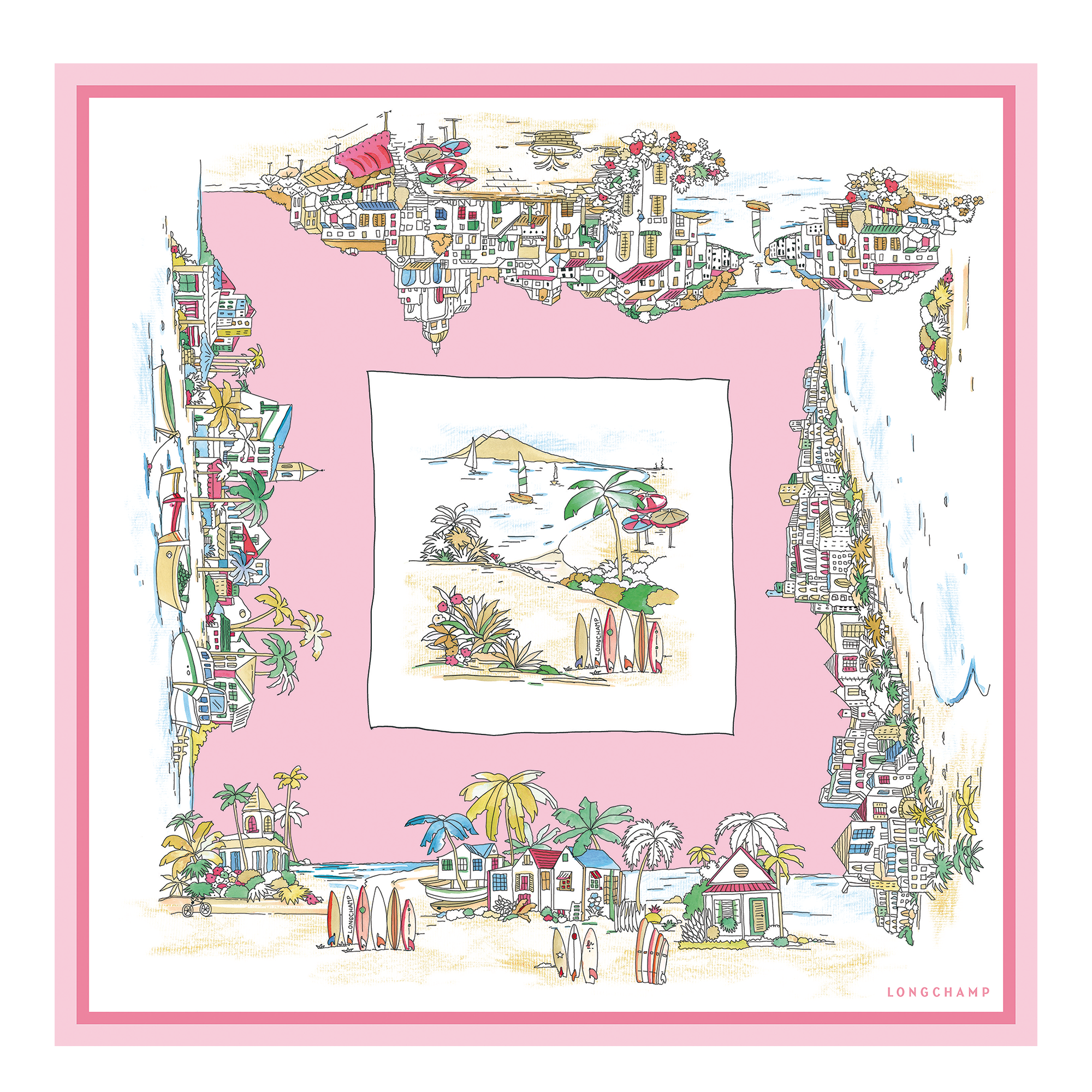 Vivement l'Et&eacute; Silk scarf 70, Ballerina