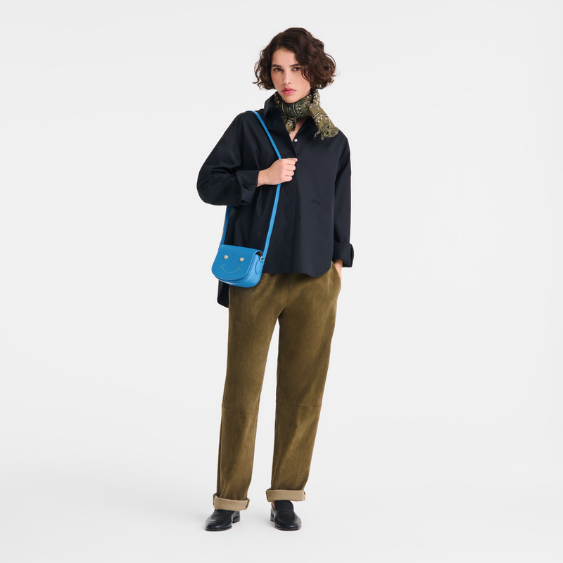 Epure XS Crossbody bag , Azure - Leather  - View 2 of  3