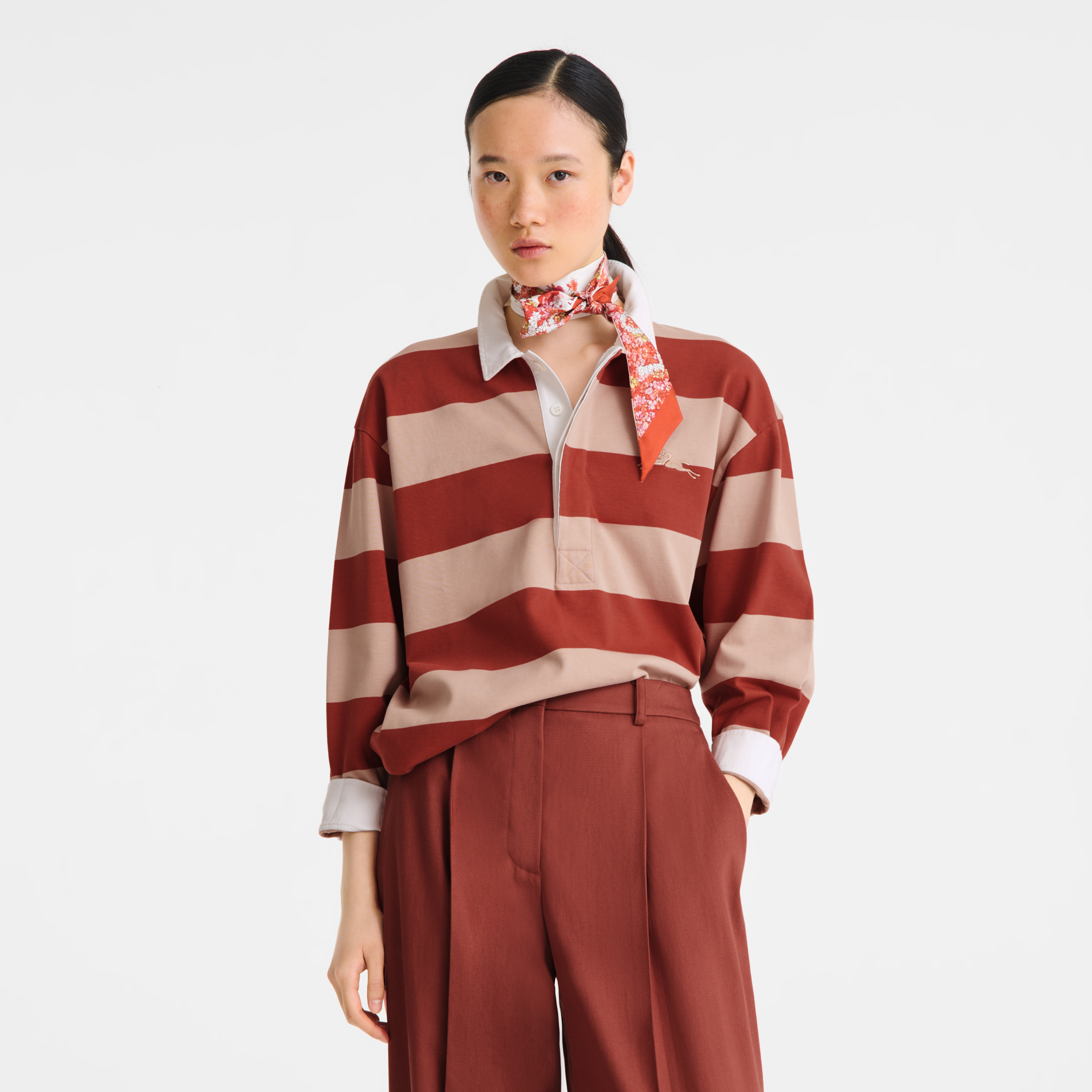 Frise Fleurie Headband, Coral