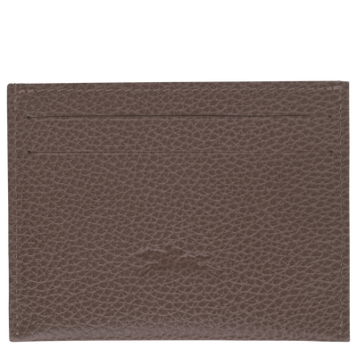 Le Foulonn&eacute; Card holder , Taupe - Leather