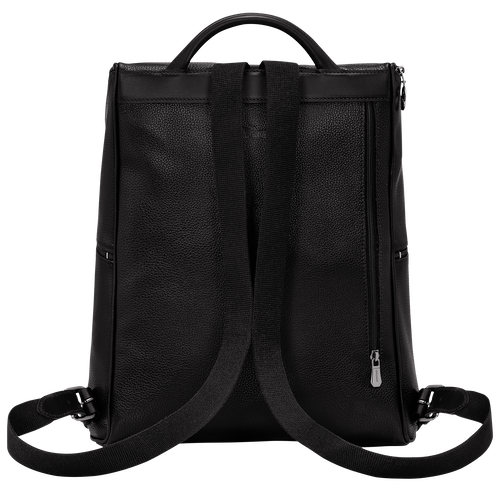 Le Foulonné Backpack , Black - Leather - View 3 of  4