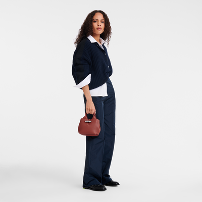 Le Roseau XS Handbag , Chestnut - Leather