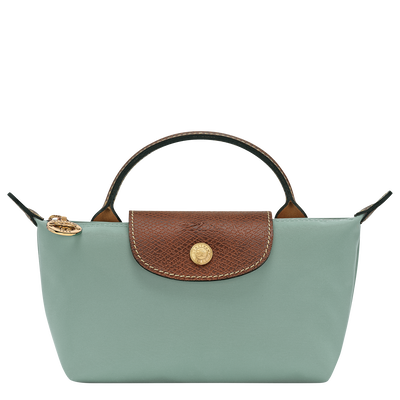Le Pliage Original Pouch with handle , Celadon - Recycled canvas