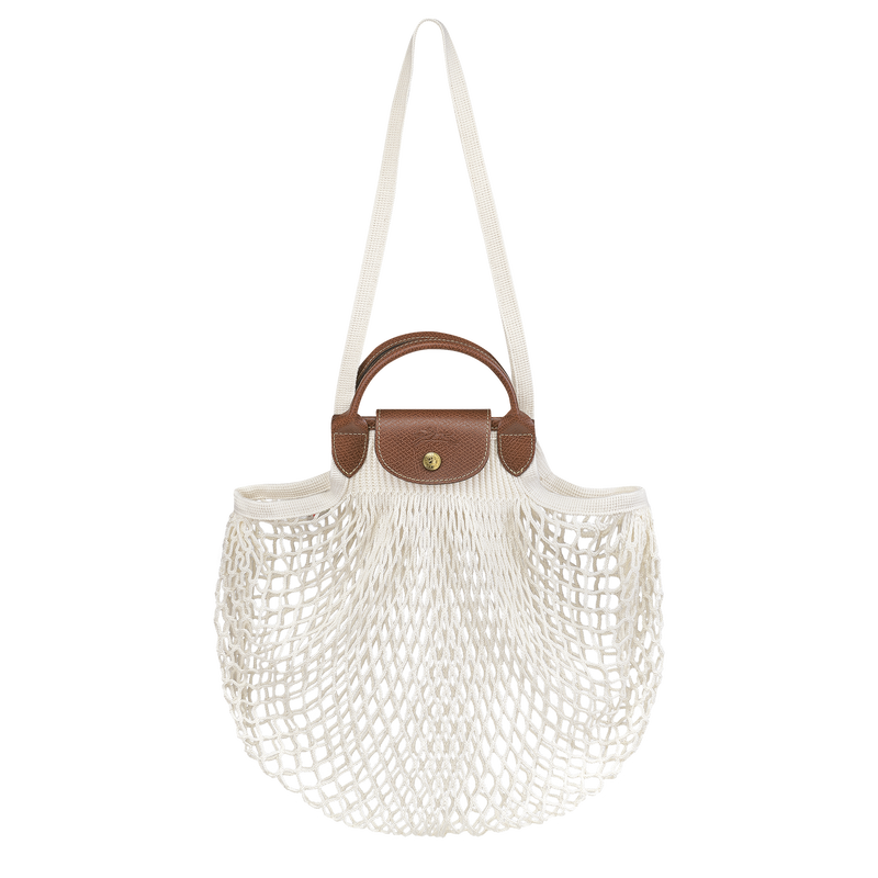 Le Pliage Filet L Mesh bag , Ecru - Canvas  - View 1 of  4