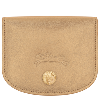 Le Pliage Xtra Card holder , Gold - Leather