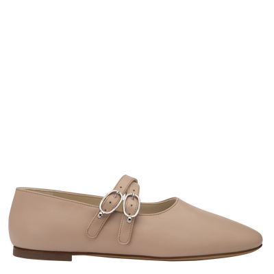 Le Foulonn&eacute; Ballerinas , Cream - Leather