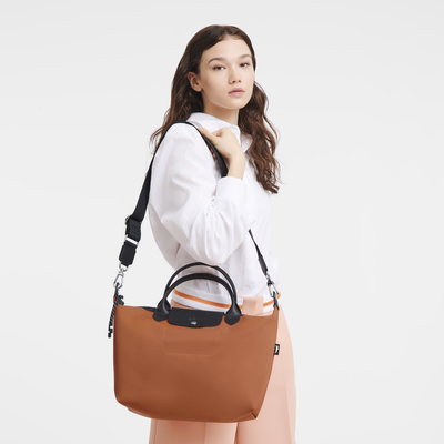 Le Pliage Energy L Handbag , Sienna - Recycled canvas