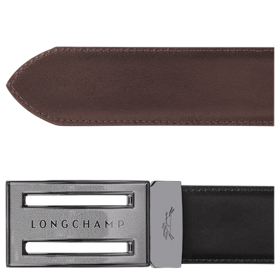 Delta Box Men's belt, Black/Mocha