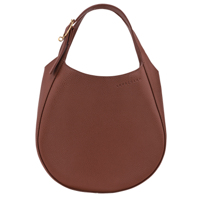 Le Foulonn&eacute; S Handbag , Coffee - Leather