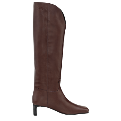 La Cavali&egrave;re Heel boots , Mocha - Leather