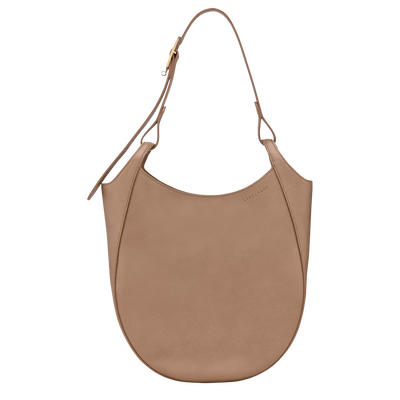 Le Foulonné L Hobo bag , Biscuit - Leather