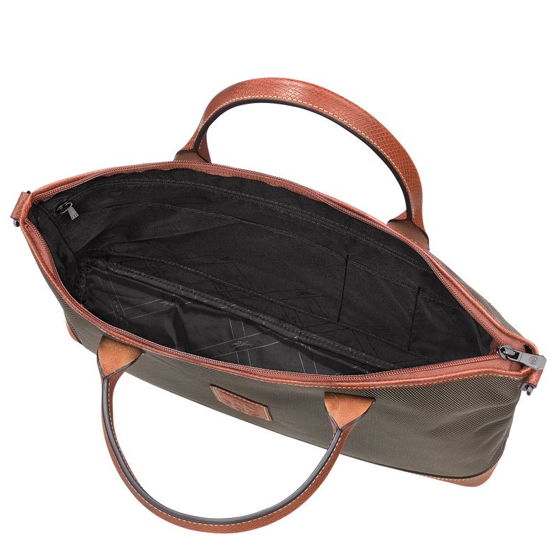 Boxford S Briefcase , Brown - Recycled canvas  - View 5 of  5