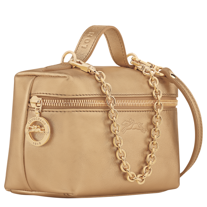 Le Pliage Xtra Crossbody bag , Gold - Leather  - View 3 of  4