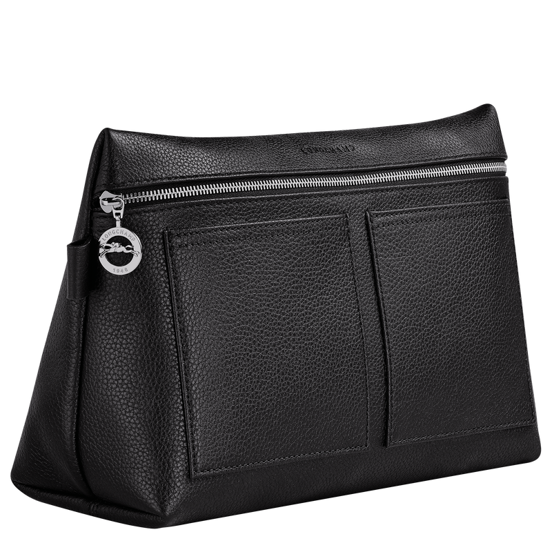 Le Foulonné Toiletry case , Black - Leather  - View 2 of  3