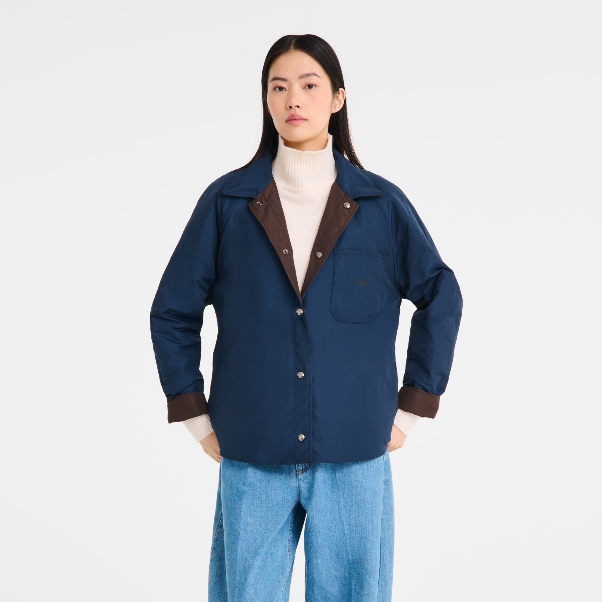 null Padded blouson, Mocha/Navy
