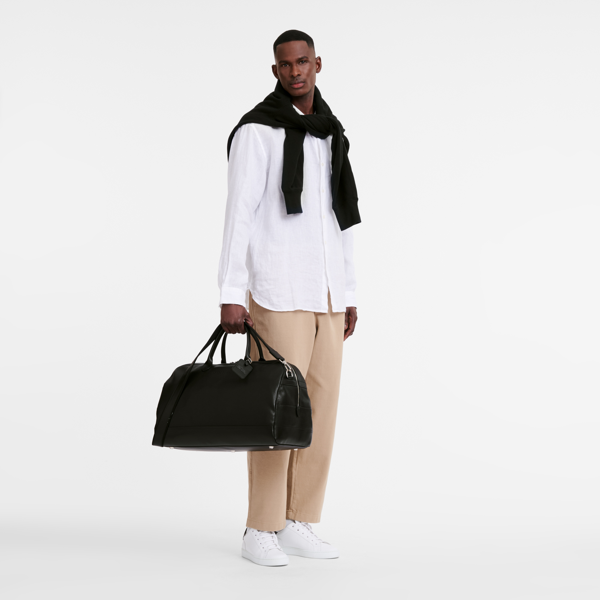 Le Foulonn&eacute; Travel bag L, Black