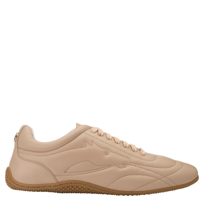 On-The-Go Sneakers , Cream - Leather