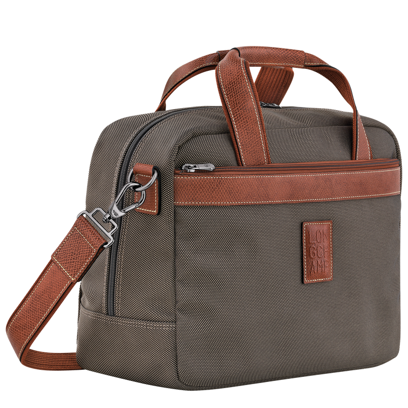 Boxford S Travel bag , Brown - Recycled canvas  - View 3 of  6 Boxford S Travel bag , Brown - Recycled canvas  - View 3 of  6