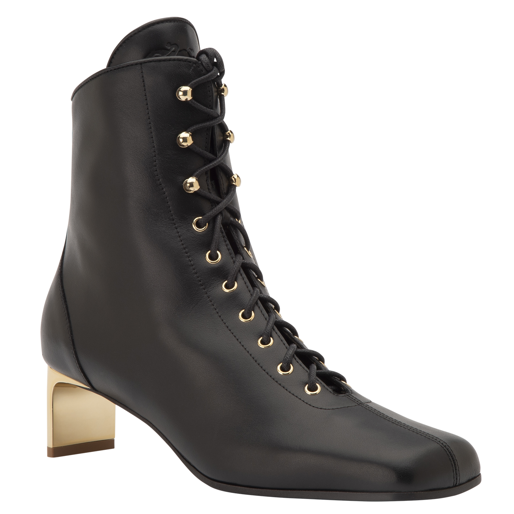 La Patineuse High heel low boots, Black