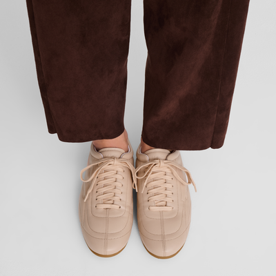 On-The-Go Sneakers , Cream - Leather