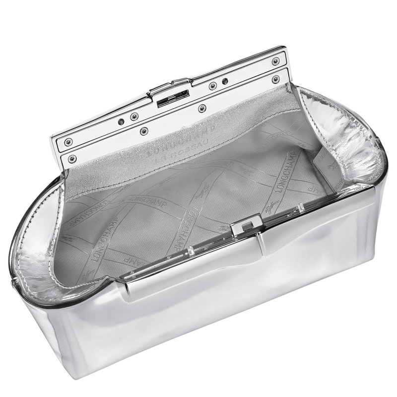 Le Roseau S Pouch , Silver - Leather  - View 4 of  4