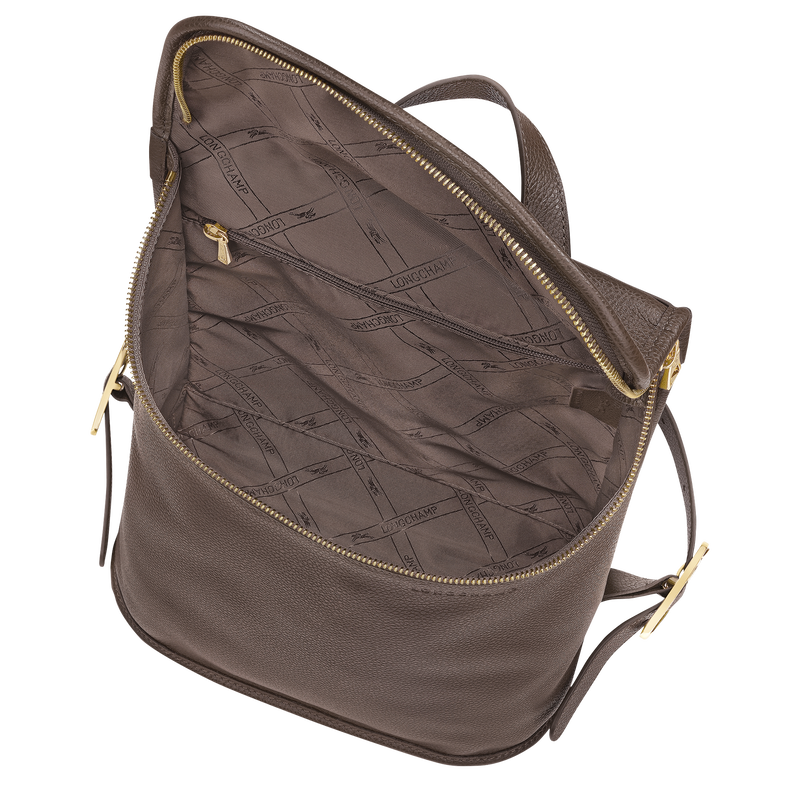 Le Foulonné M Backpack , Taupe - Leather  - View 5 of  6