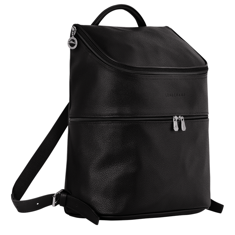 Le Foulonné Backpack , Black - Leather  - View 2 of  4