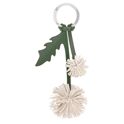 Key ring , White - Leather