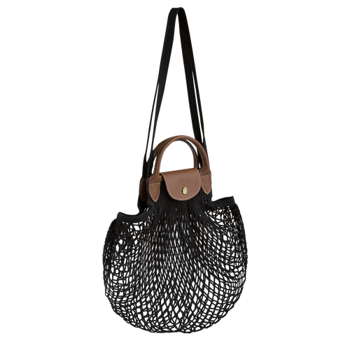 Le Pliage Filet L Mesh bag , Black - Canvas - View 3 of  4