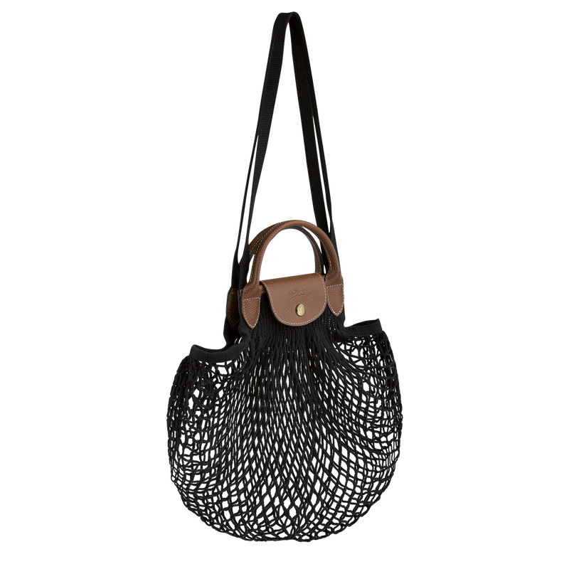 Le Pliage Filet L Mesh bag , Black - Canvas  - View 3 of  4