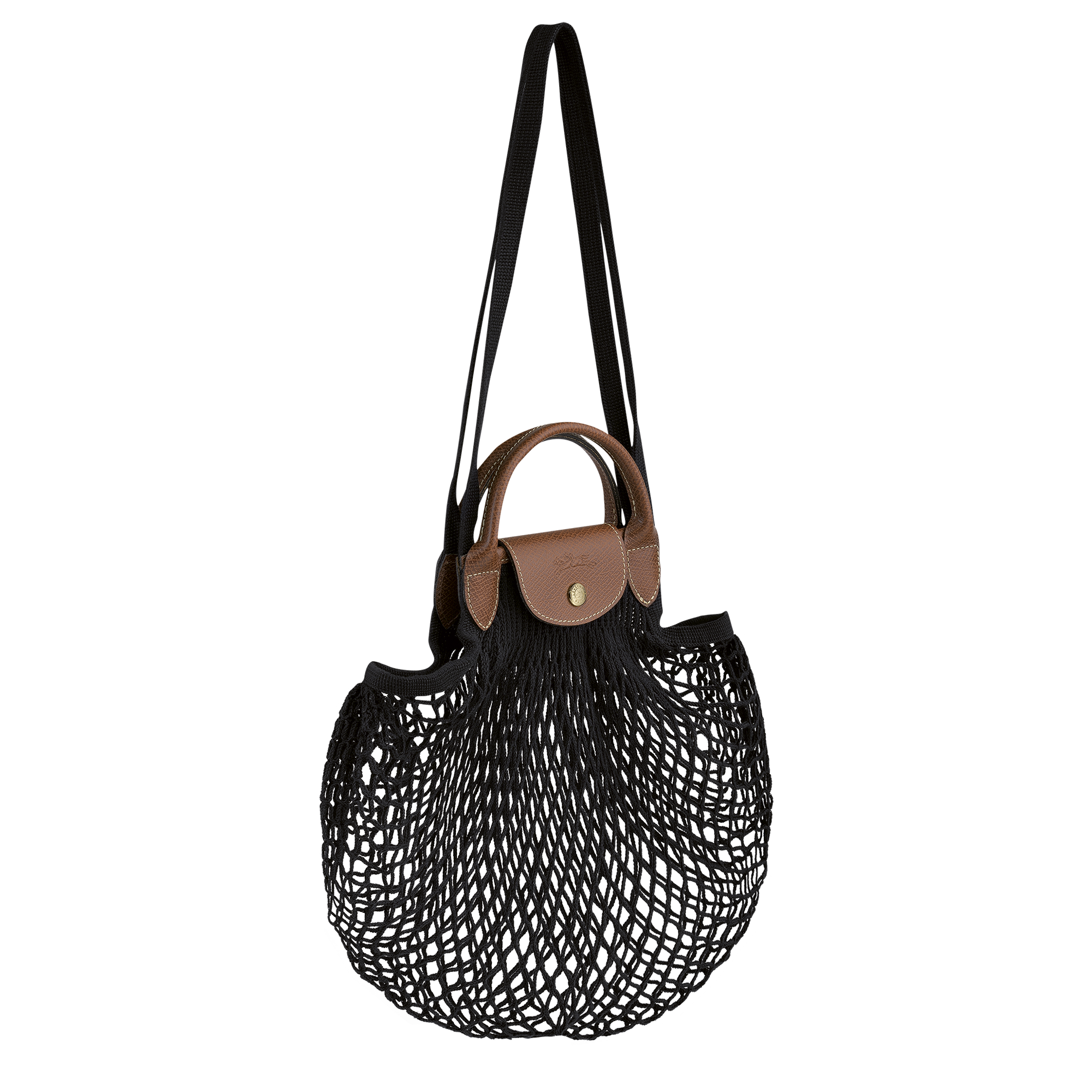 Mesh bag L, Black - View 3 of 
        4 - zoom in Le Pliage Filet Mesh bag L, Black