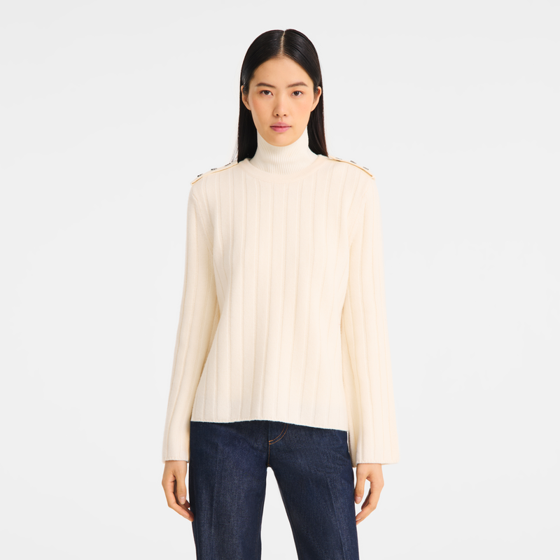 Sweater , Ecru - Knit  - View 3 of  5