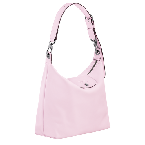 NEW Longchamp le Pliage leather hobo bag in SS 2023 Collection Petal Pink 