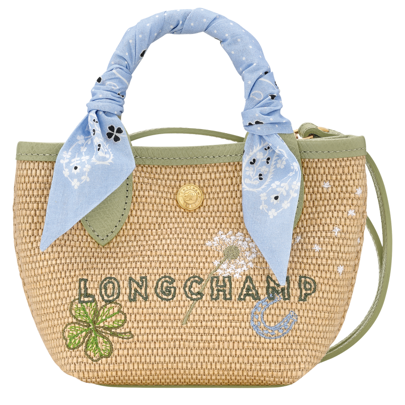 Le Pliage Collection XS Basket bag , Almond Green - Canvas  - View 1 of  7