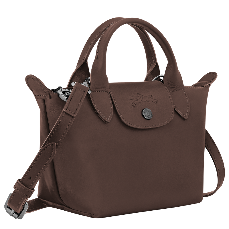 Le Pliage Xtra XS Handbag , Mocha - Leather  - View 3 of  6