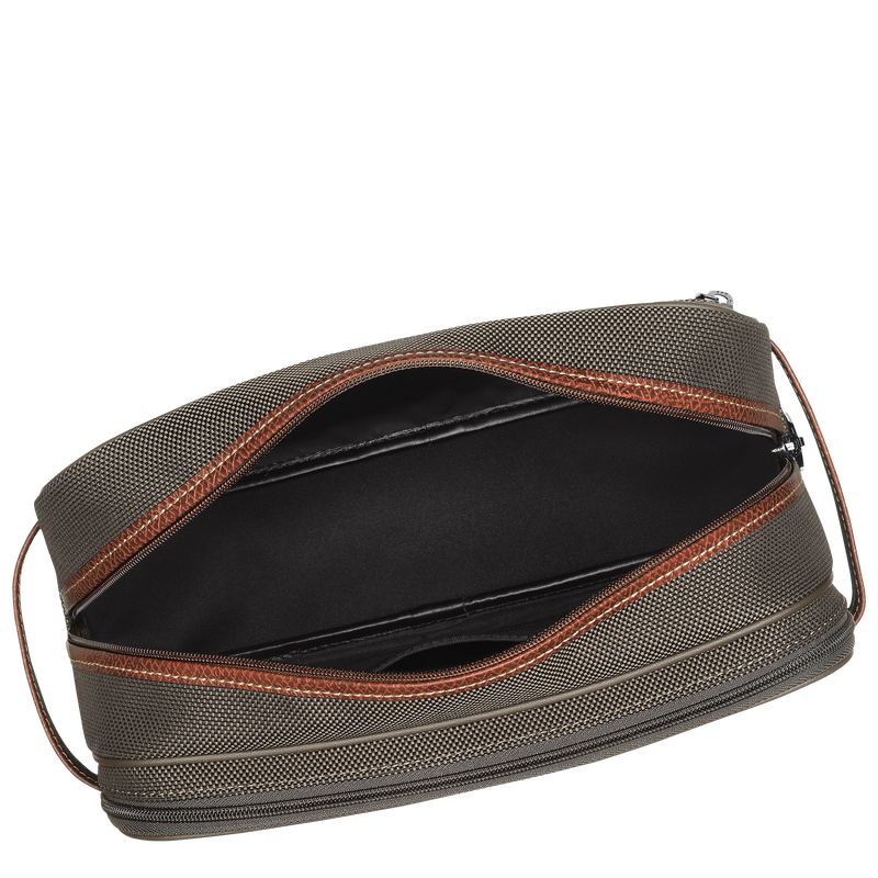 Boxford Toiletry case , Brown - Recycled canvas  - View 4 of  5