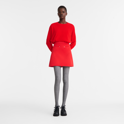 null Skirt, Red/Navy