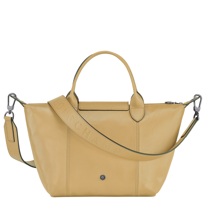 Longchamp medium le pliage new arrivals cuir leather top handle tote