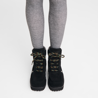 La Baroudeuse Boots , Black - Leather