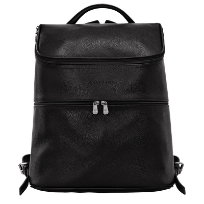 Le Foulonn&eacute; Backpack , Black - Leather