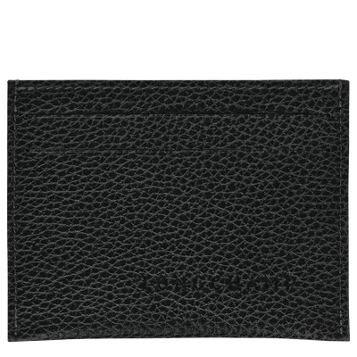 Le Foulonn&eacute; Card holder , Black - Leather