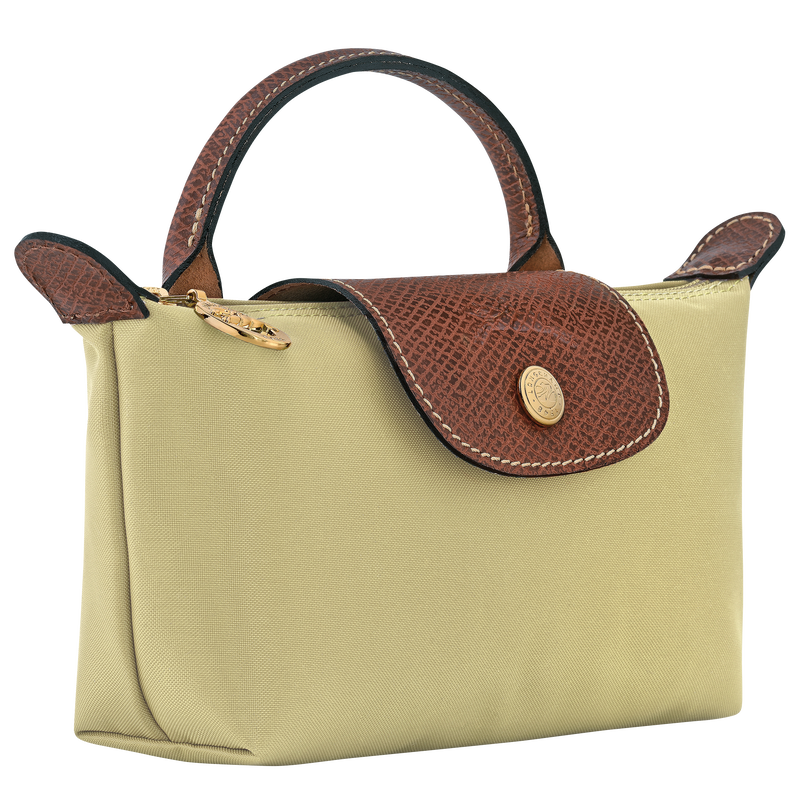 Le Pliage Original Pouch with handle , Pistachio - Recycled canvas  - View 3 of  6