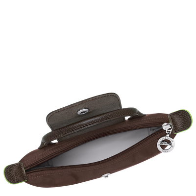 Le Pliage Green Pouch with handle, Mocha