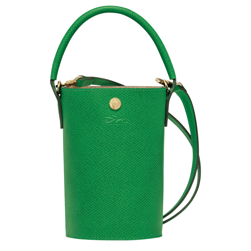 Green leather bucket bag on sale