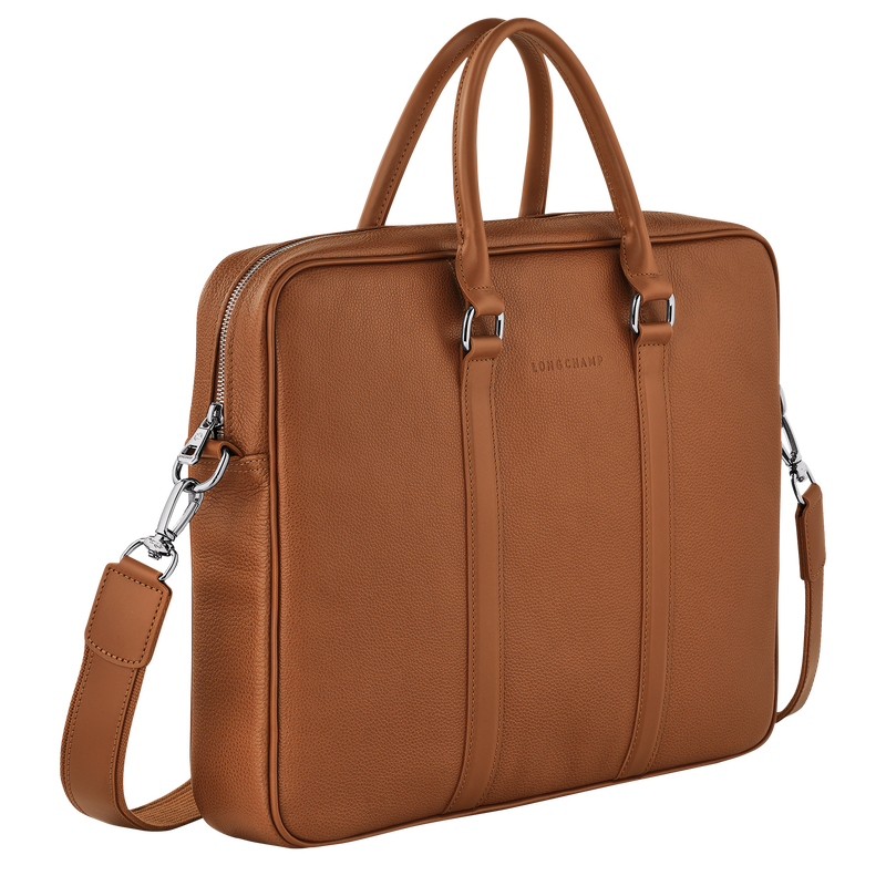Le Foulonn&eacute; S Briefcase , Caramel - Leather  - View 3 of  5