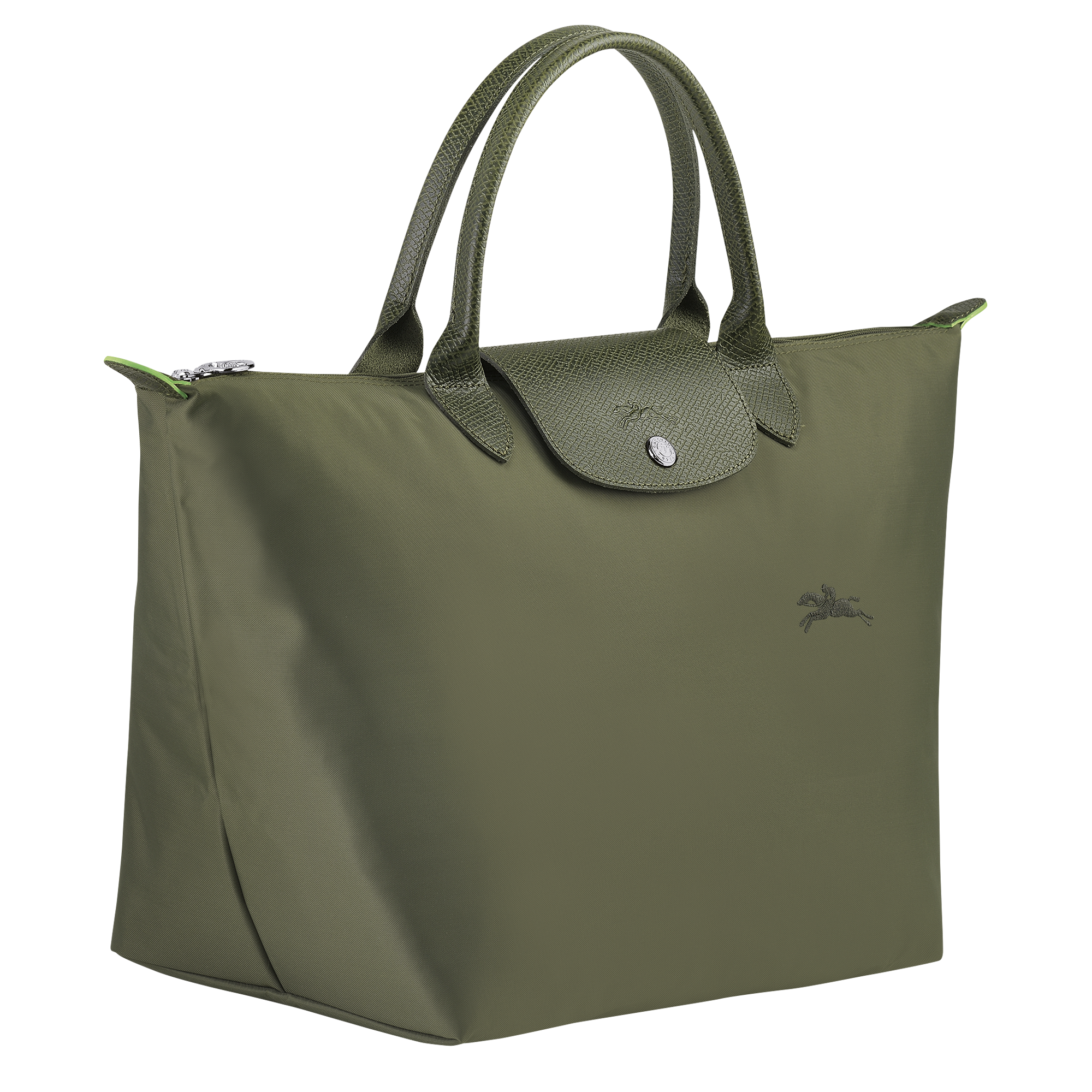 Handbag M, Forest - View 3 of
6 - zoom in Le Pliage Green Handbag M, Forest