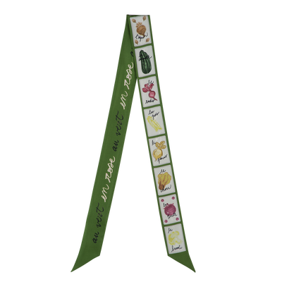 Pink and Green Headband , Laurel - Silk