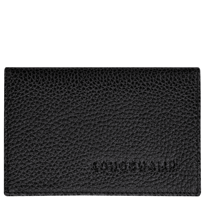 Le Foulonn&eacute; Card holder , Black - Leather