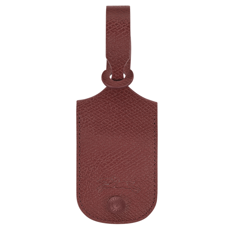 Le Pliage One Luggage tag , Burgundy - Leather  - View 1 of  1