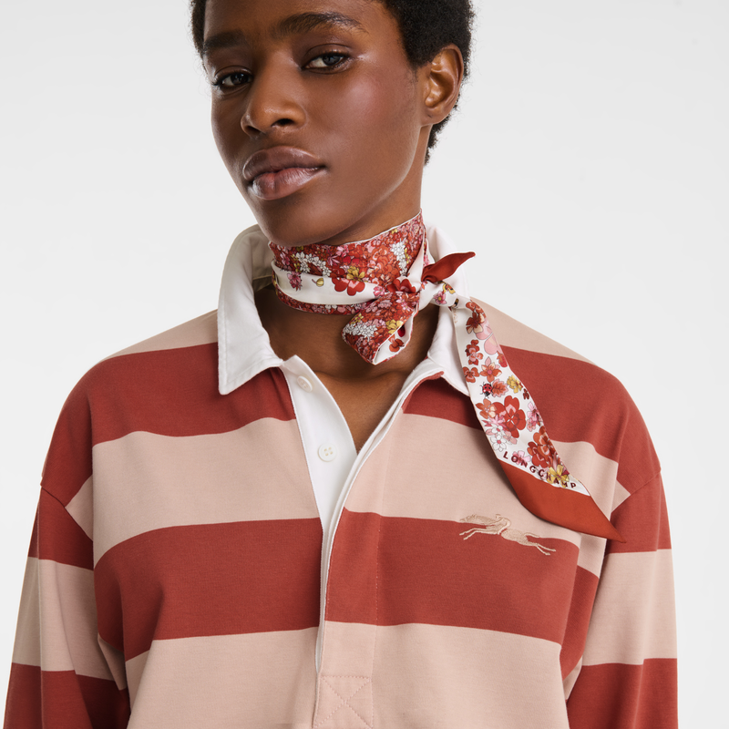 Polo shirt , Cream/Coral - Striped jersey  - View 5 of  5